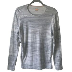 Icebreaker 200 Oasis Long-Sleeve Crew Ski Tracks Base Layer Top Snow Midnight XL